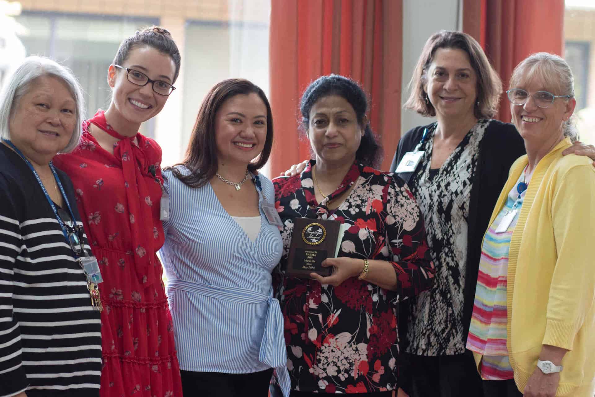 Prema Joy, a certified nursing assistant (CNA) on the night shift at Maryville, is our May 2018 Employee of the Month