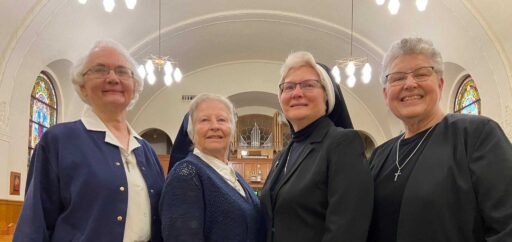 From L to R: Sisters Rita Watkins, Sara Goggin, Michael Francince Duncan and Denise Klaas