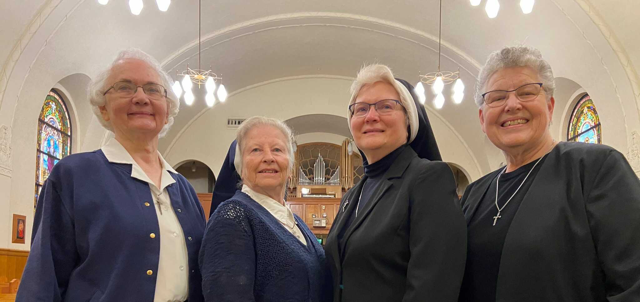 From L to R: Sisters Rita Watkins, Sara Goggin, Michael Francince Duncan and Denise Klaas