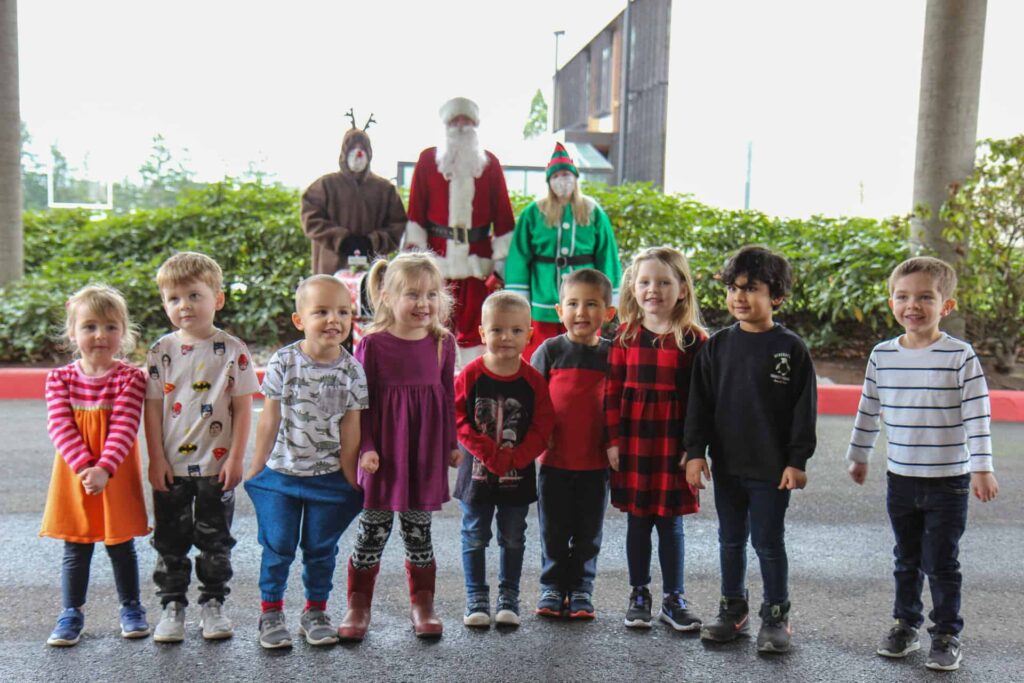 V C Early Learning School students had a special surprise visit from Santa and friends this week