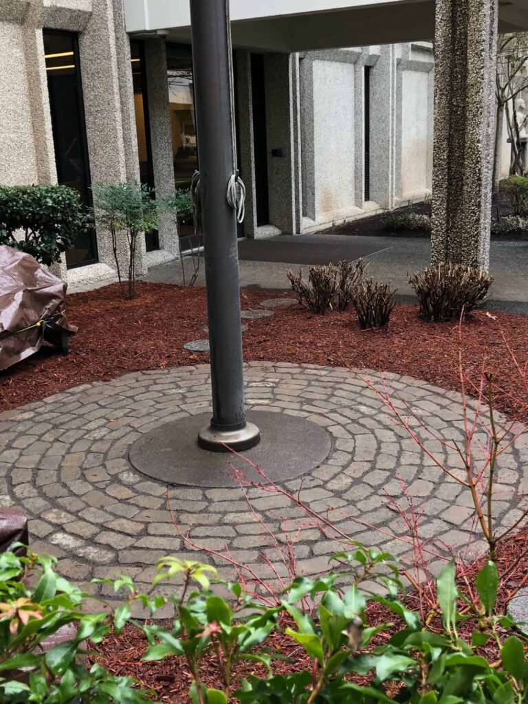 Eagle Scout Projects improving the courtyard space at the high school