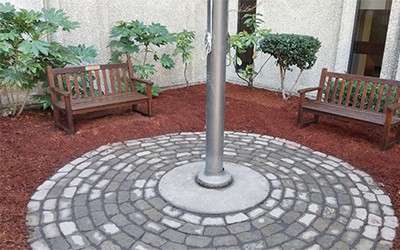 Eagle Scout Projects improving the courtyard space at the high school