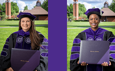 On May 9, both VCMS Principal Jennifer Gfroerer and VCMS teacher, Yvonne Ayesiga, VCMS STEMinar teacher, received their Doctorate degrees in Education Research Learning and Leading at a graduation ceremony at University of Portland
