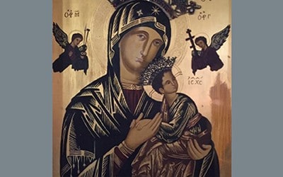 Picture of icon of Mary and Jesus