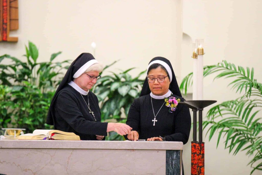 Sr. Michael Francine with Sr. Rosina Pham