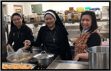 Sisters baking for Christmas