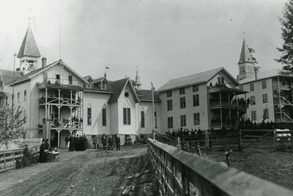 After a confrontation with the trustees of their settlement, some of the Sisters left Jordan and went to Mt. Angel, Oregon, where they were welcomed by Benedictine monks and Sisters.