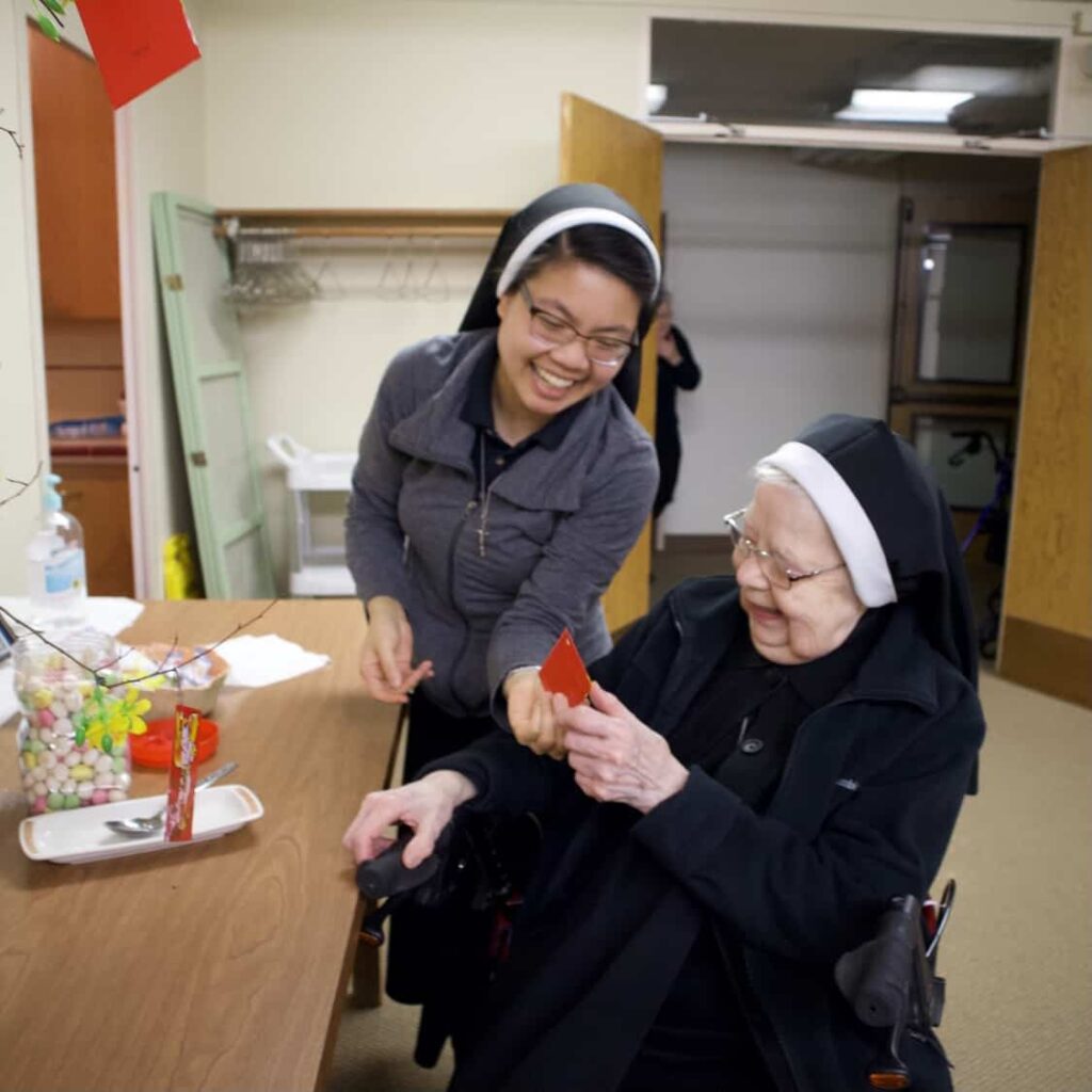 Sisters enjoying a few crafts
