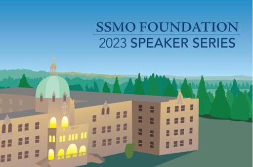 Digital Drawing of Motherhouse; "SSMO Foundation 2023 Speaker Series"