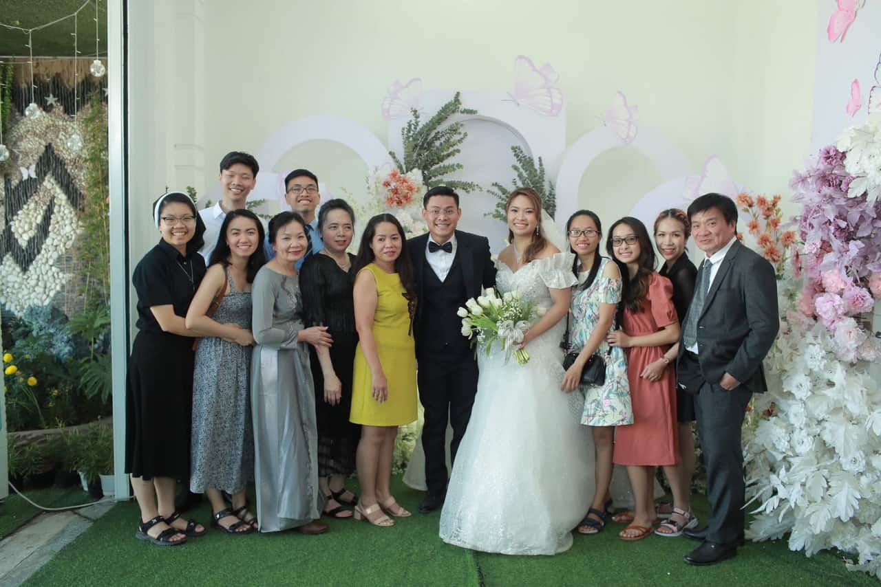 Sr. Thanh Pham at a family wedding in Vietnam