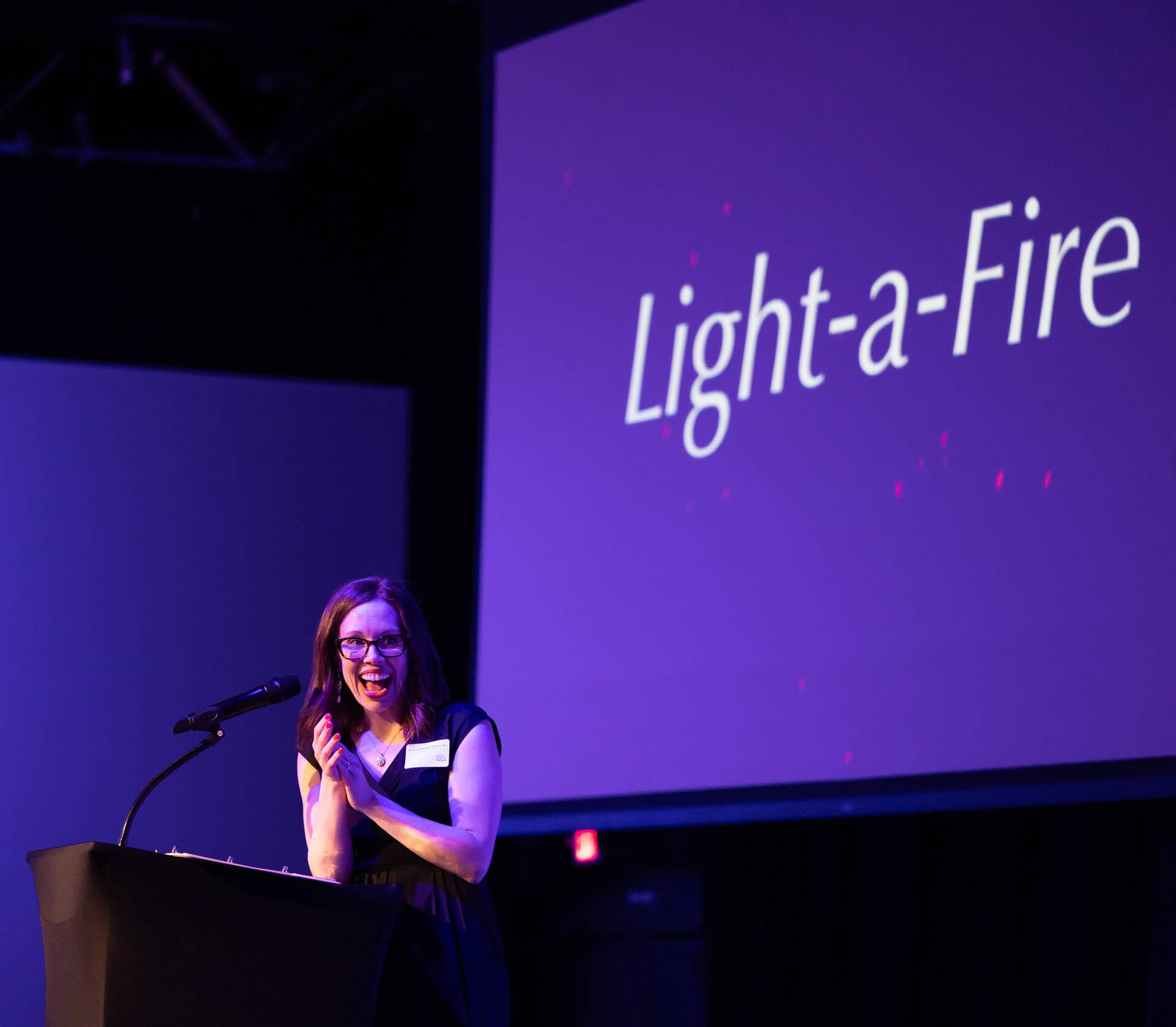 Meghan Gardner emcees Gala
