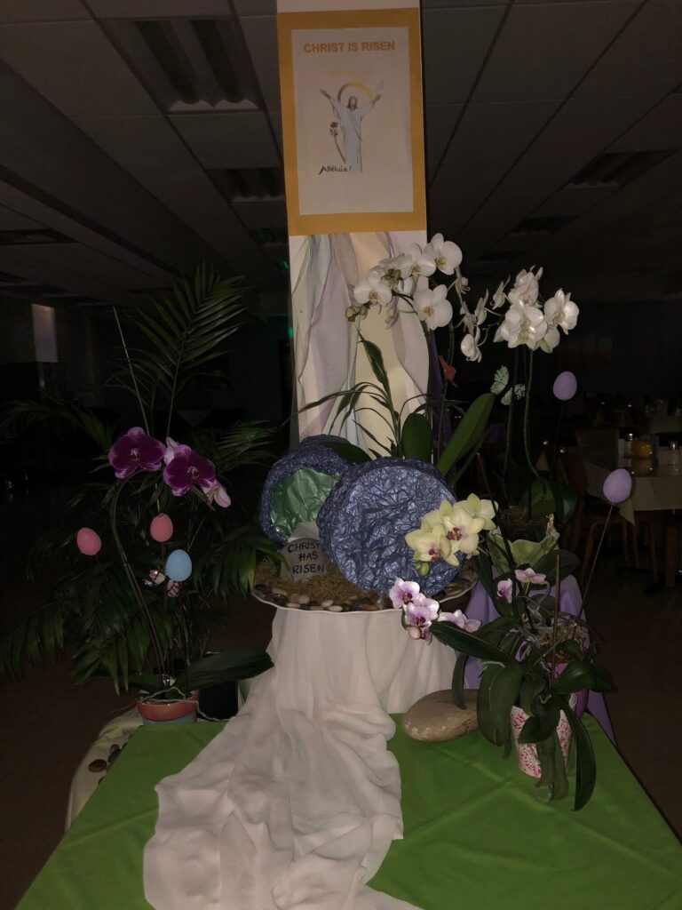 Table setting for Easter - Alleluia