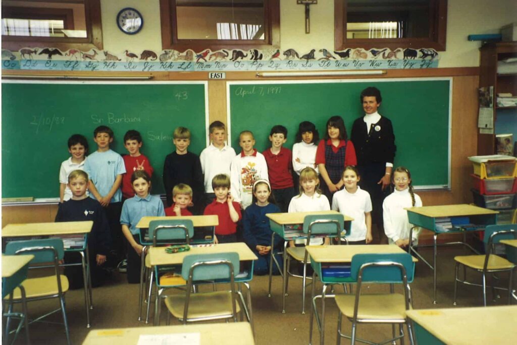 Sr. Barbara Rose with her class