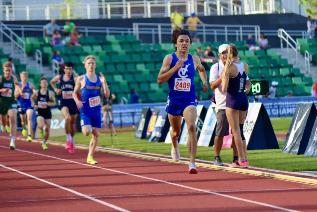 Morgan running the 1500