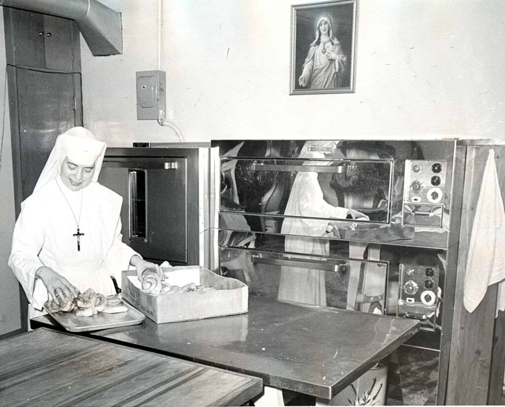 Sister Agnes Marie in the bakery