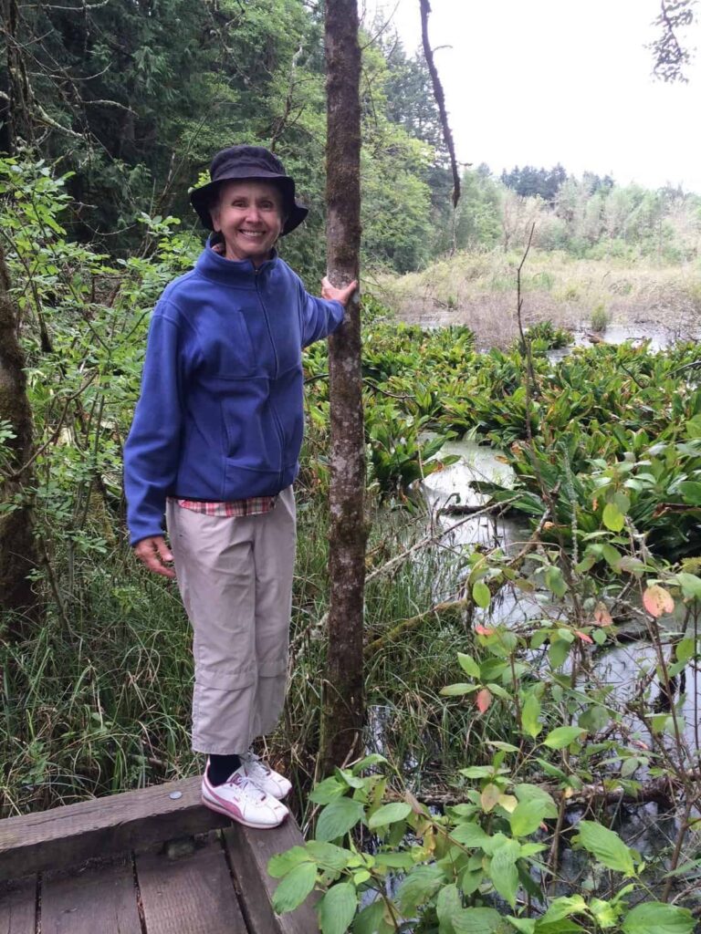 Sr. Barbara Rose on a nature hike