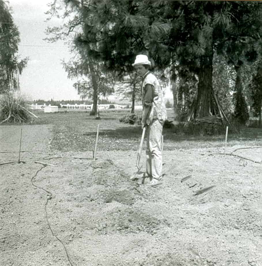 Sr. Barbara Rose Sohler in the garden