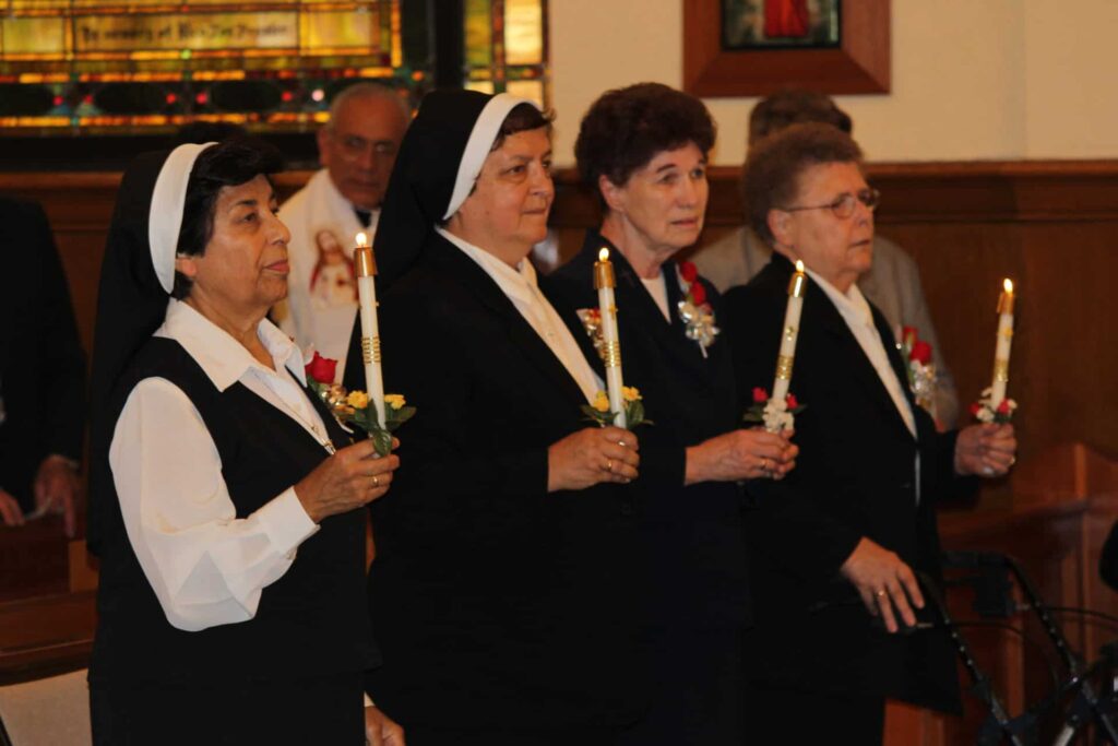 Sr. Janet – Right with Srs. Juanita, Juliana, and Rita Rose at Jubilee