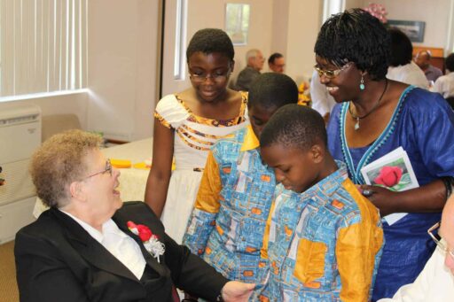 Sr. Janet with students