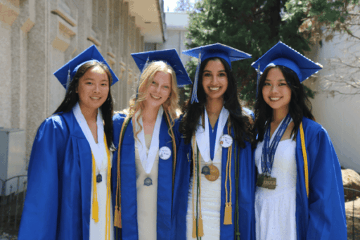 Valley Catholic High School Graduates with medals