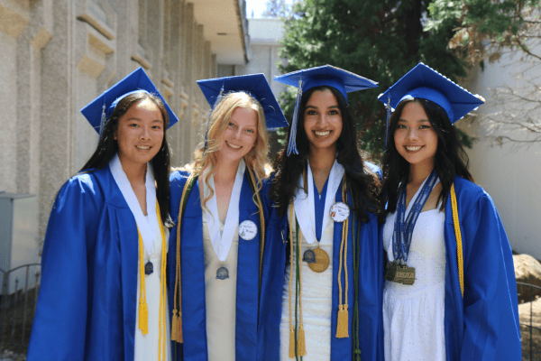 Valley Catholic High School Graduates with medals