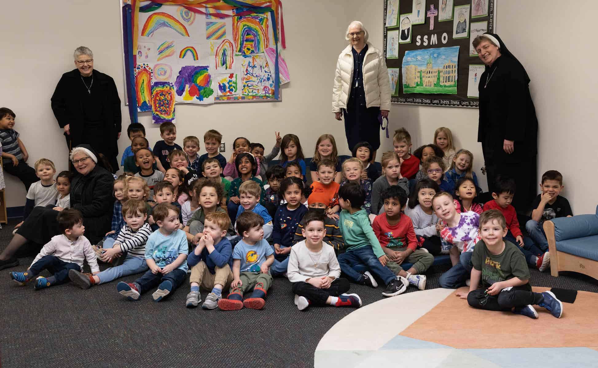 Sisters visit the Early Learning School students