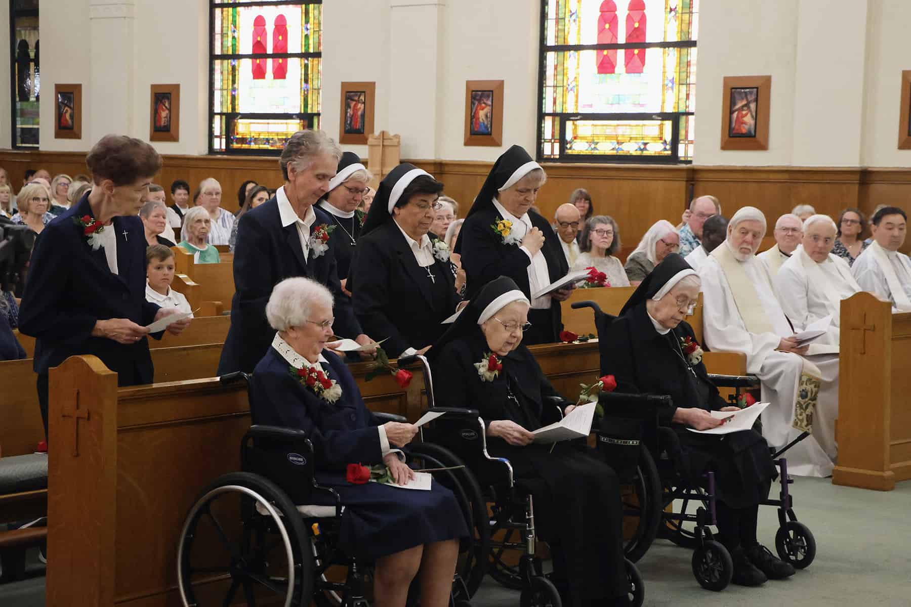 Jubilarians at mass