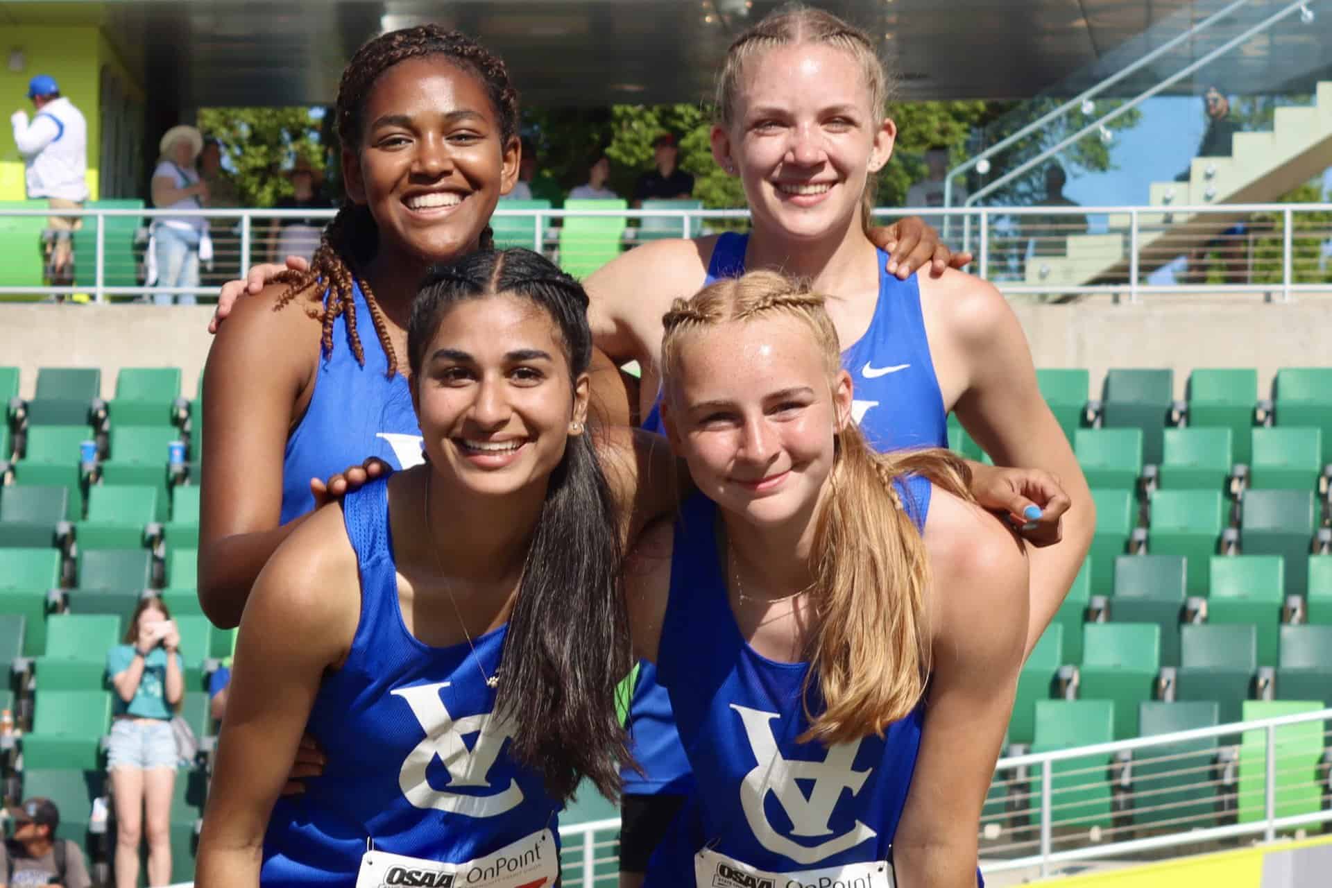 Valley Catholic girls 4×100 relay team