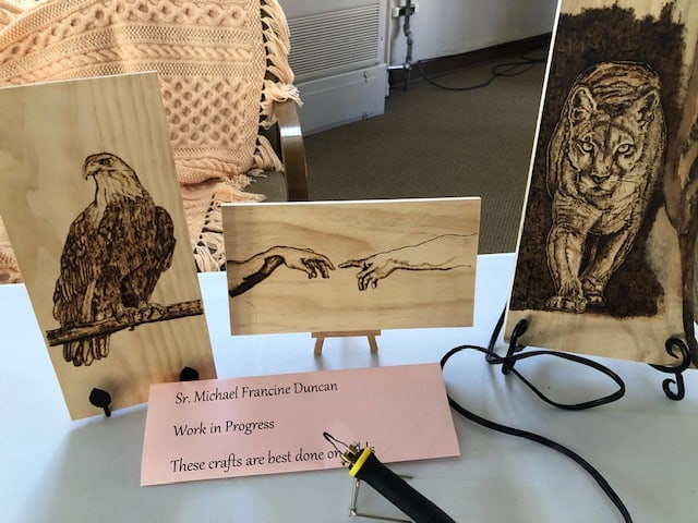 Sister Michael Francine wood work craft