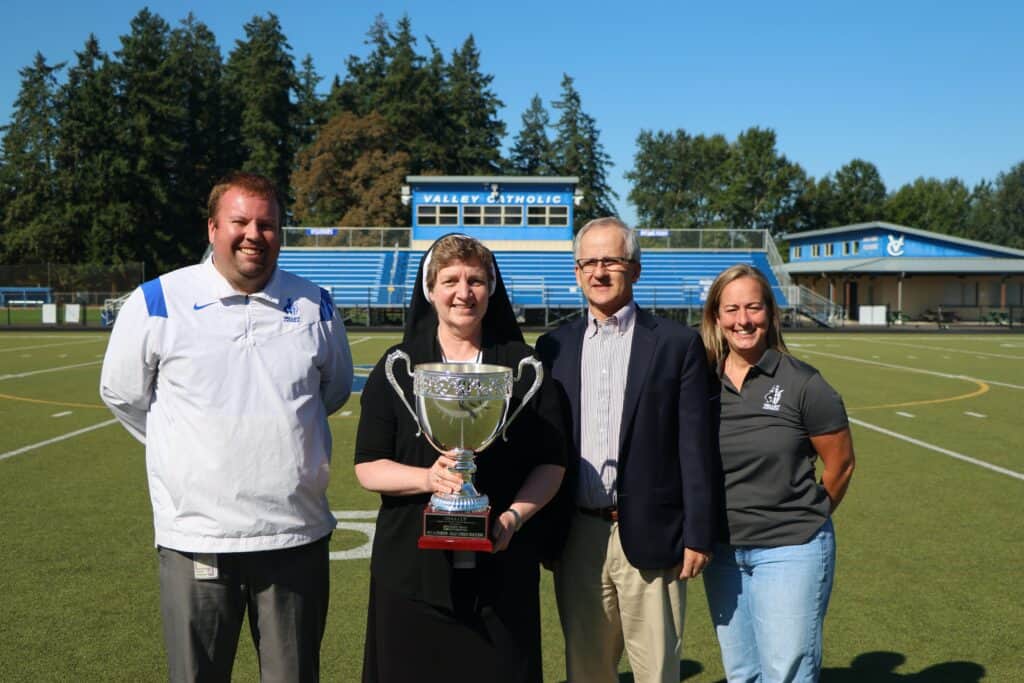 Administrators with OSAA Cup