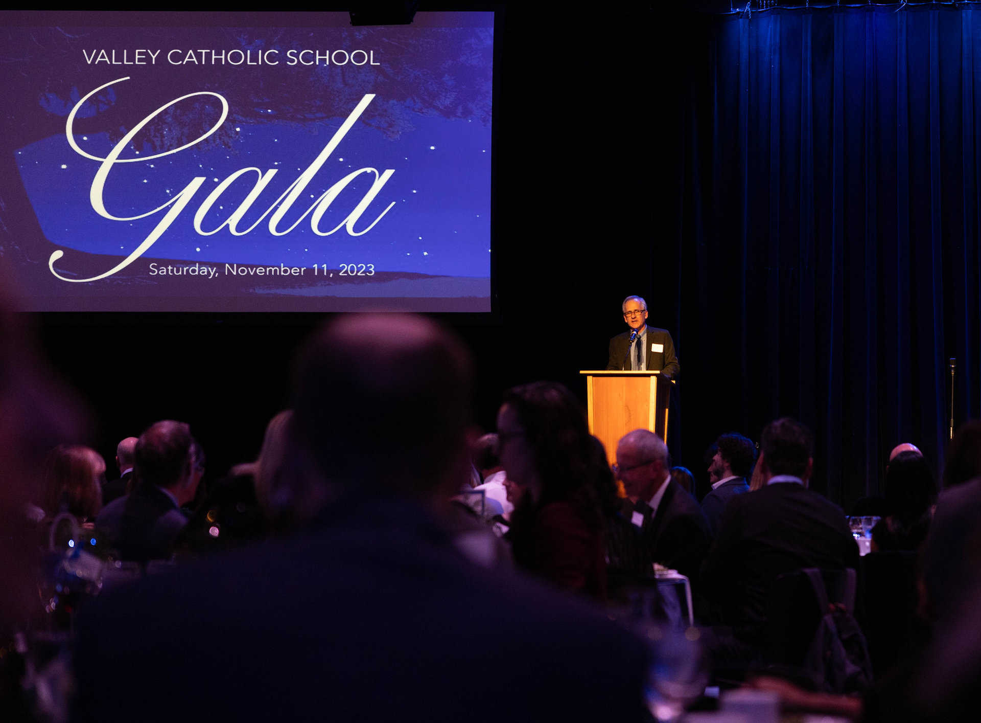 John at the Gala Podium