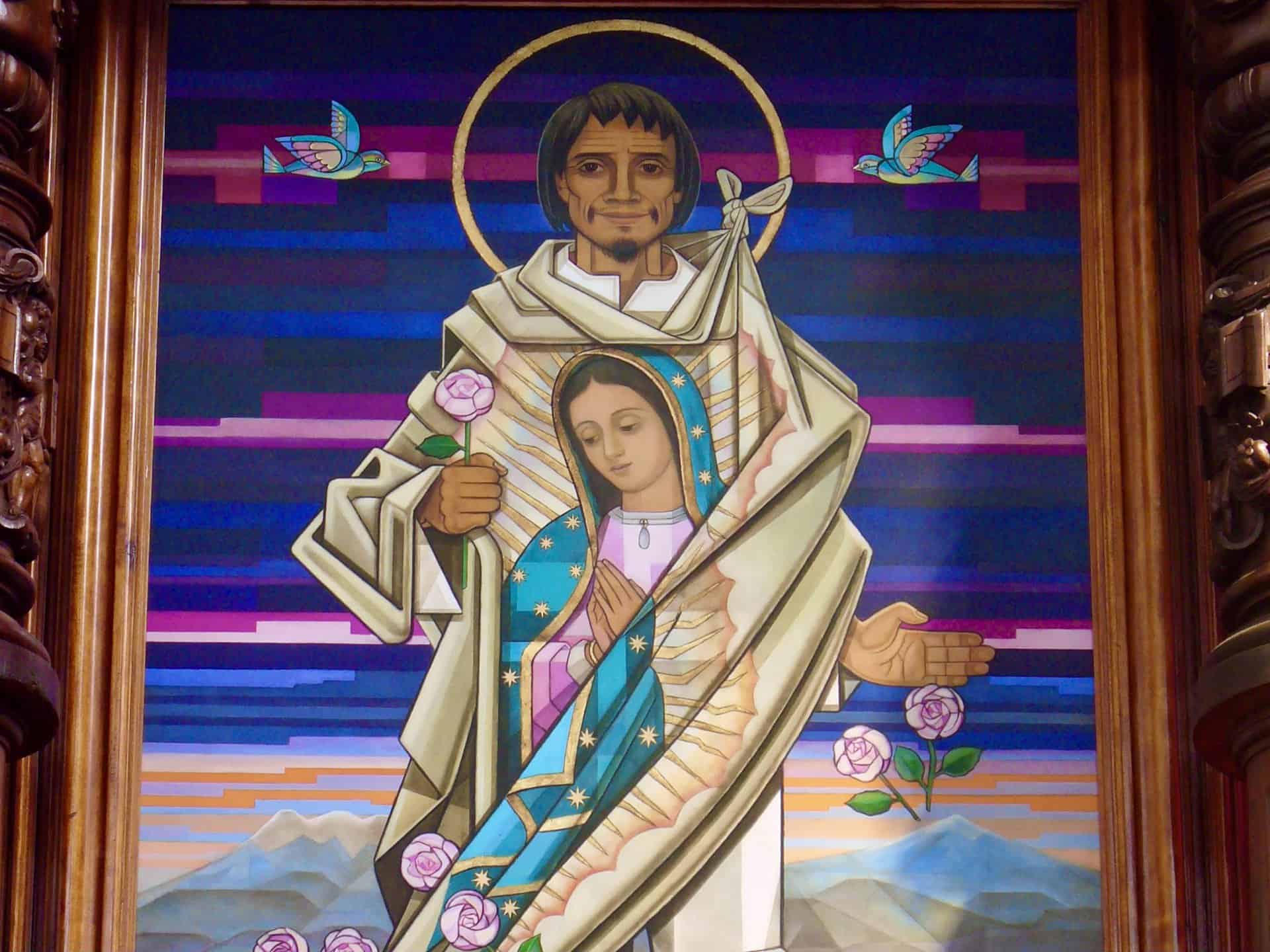 Painting of St. Juan Diego; photographed by Sr. Charlene Herinckx