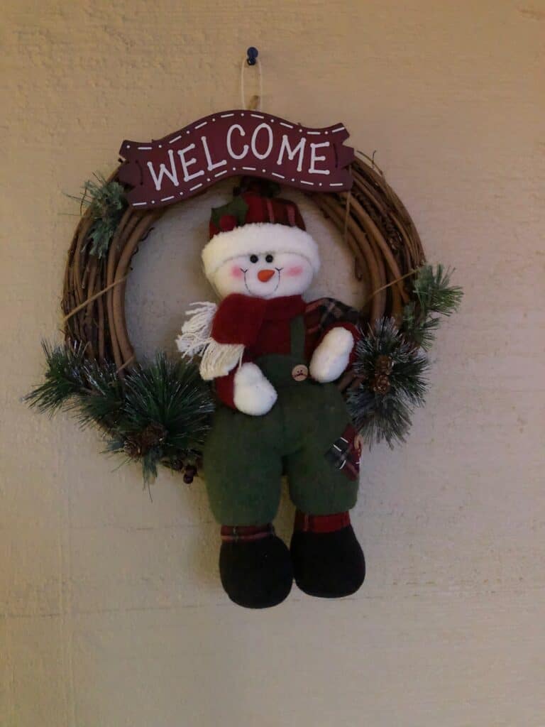 Snowman wreath