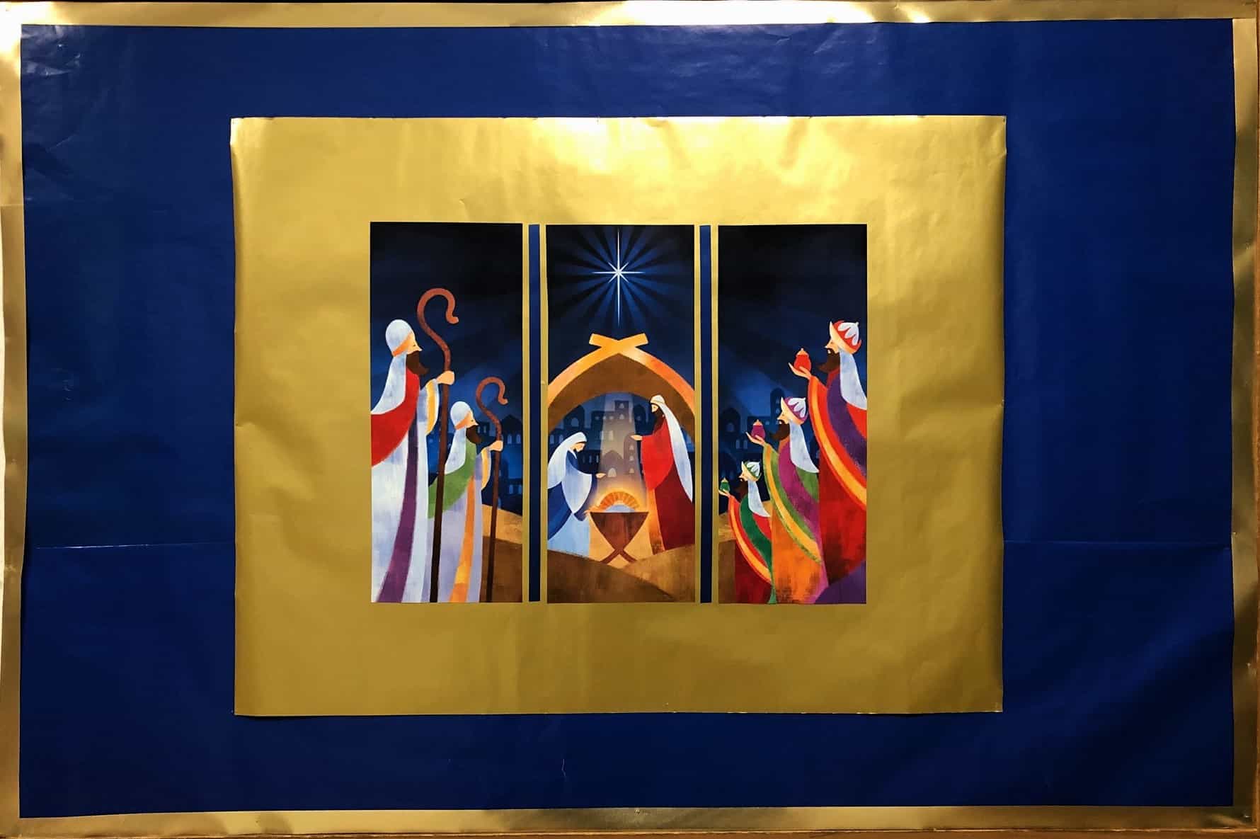 S S M O Nativity board