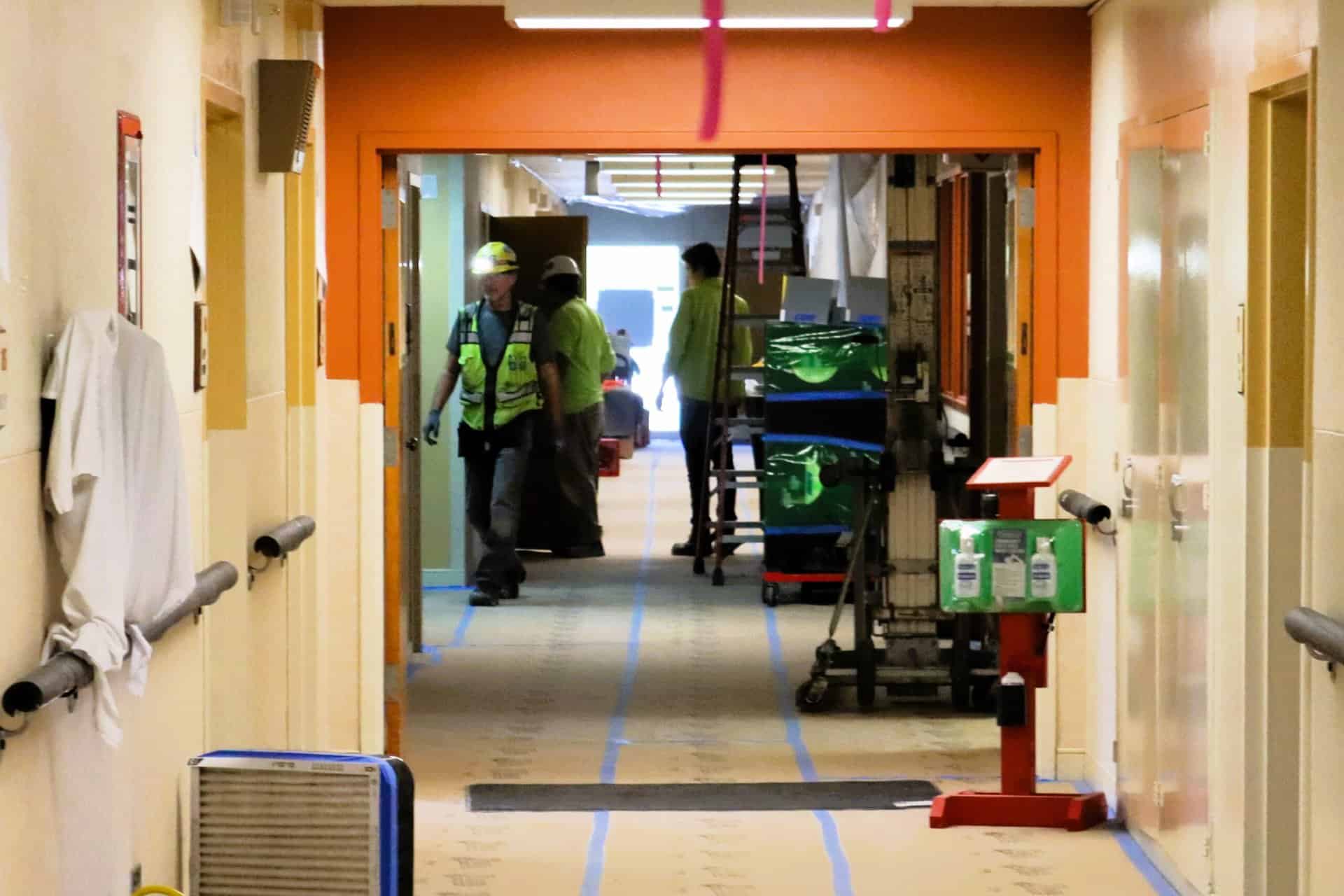 East wing construction