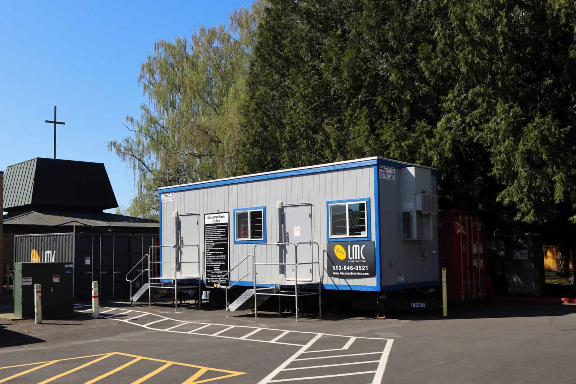 LMC Construction trailer behind Maryville