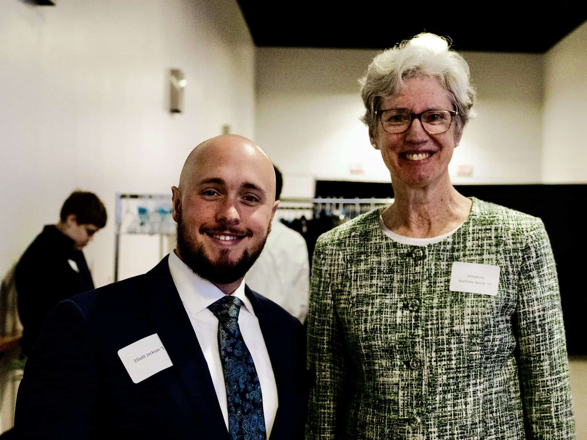 Congratulations to Josephine Koehnke Recht (’71) and Elliott Jackson (’11). Our Distinguished Alumni and Emerging Leader Award recipients for 2023-24.