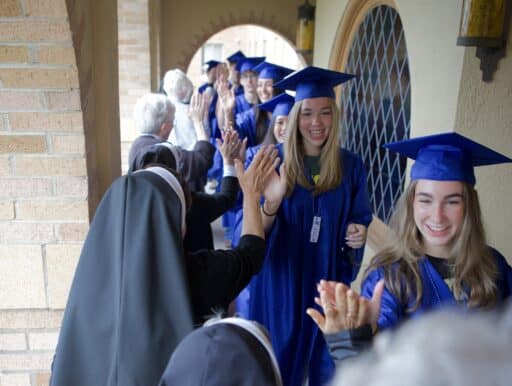 VCHS Senior Walk of Honor 26 at the motherhouse balcony