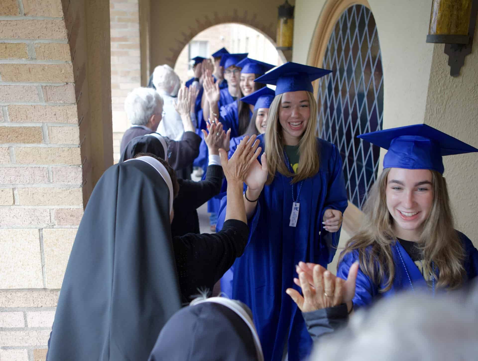 VCHS Senior Walk of Honor 26 at the motherhouse balcony