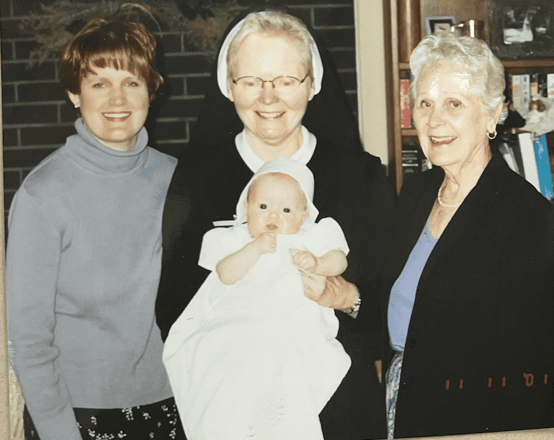 Sr. Diana Jean with mom, daughter and grand child