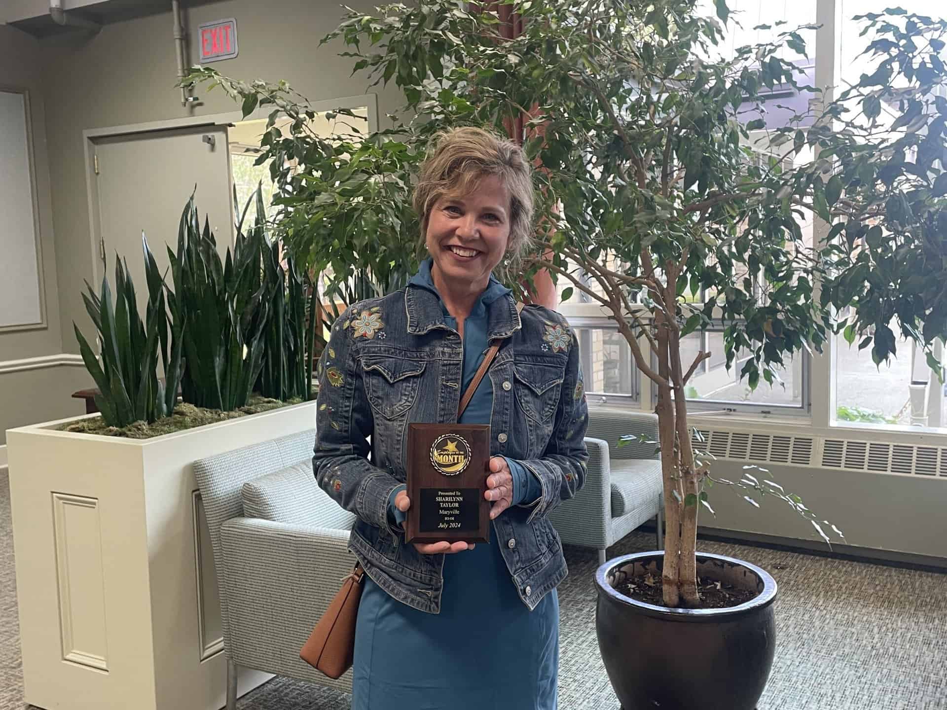 Sharilynn Taylor is Maryville's Employee of the Month for July!