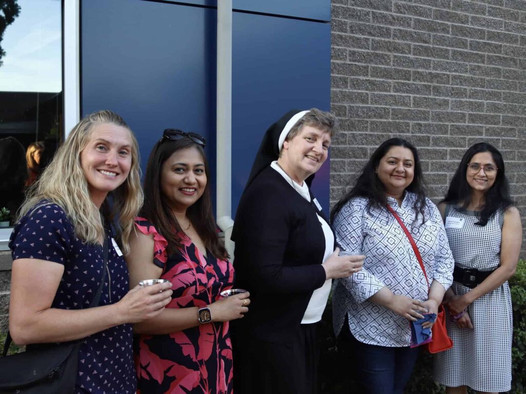New parents with Sr Adele Marie