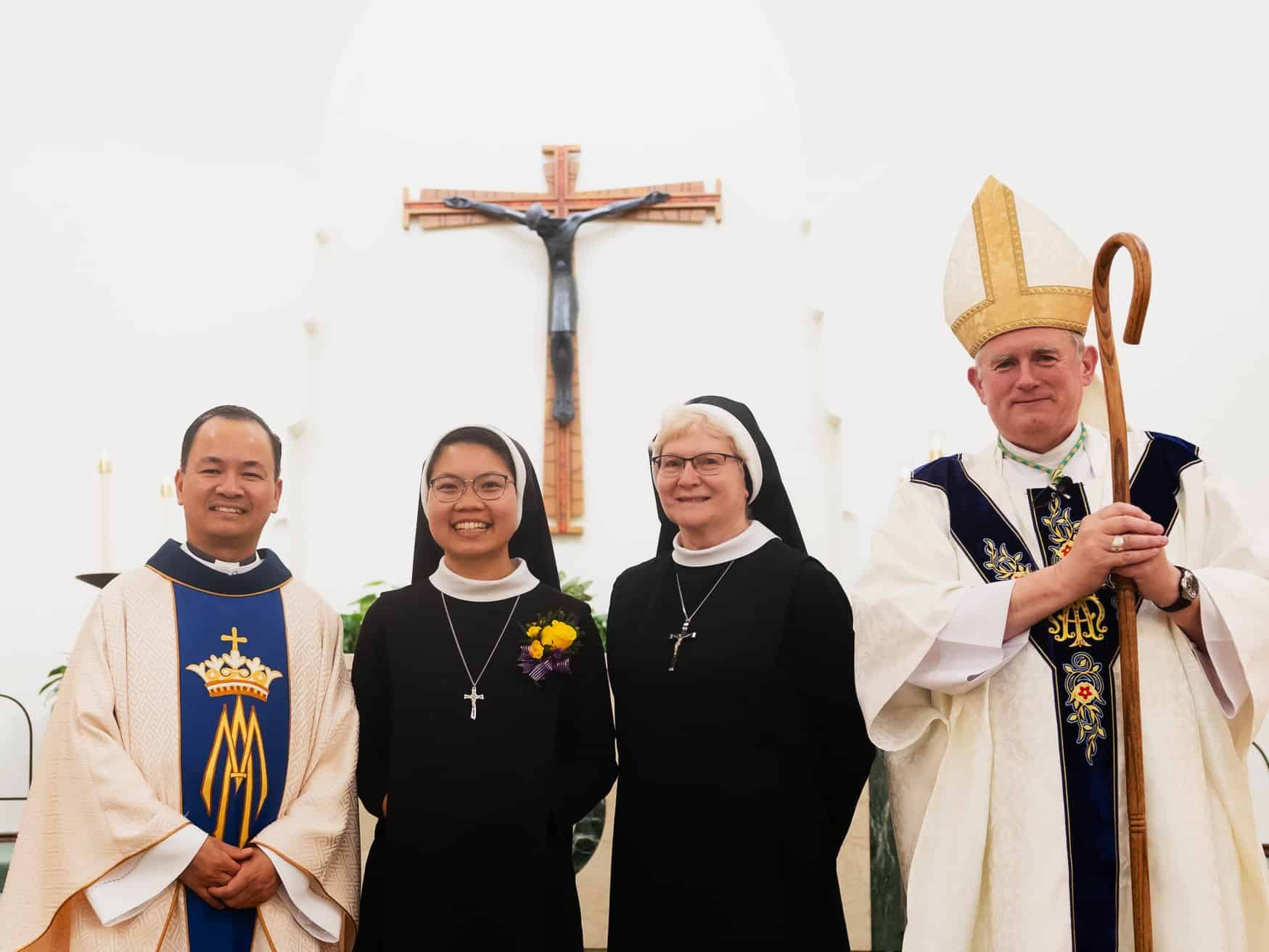 Sr. Thanh and Sr. Michael Francine with Bishop