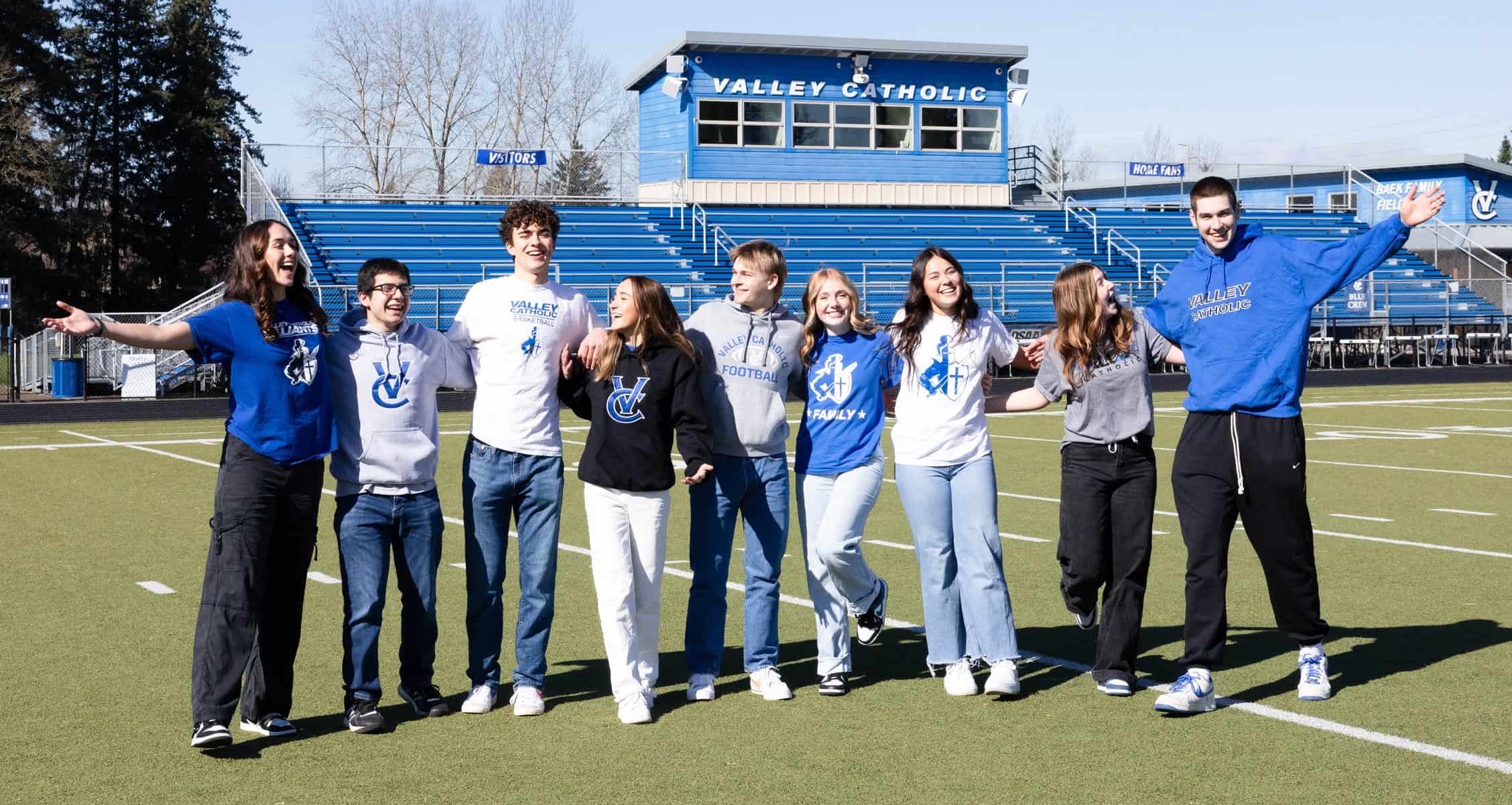 Students on the field