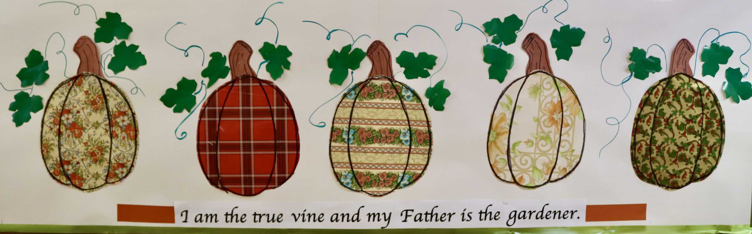 Harvest sign by Sr. Juanita