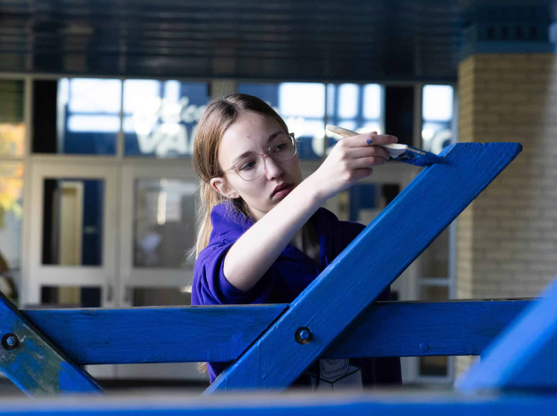 Day of Service student painting