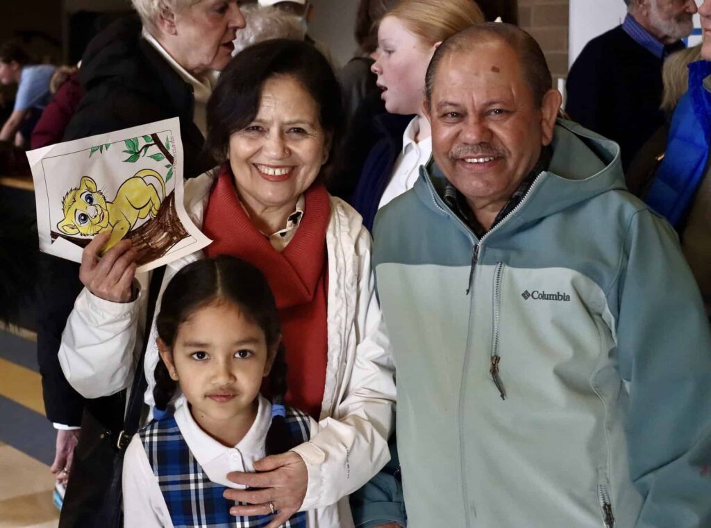 Family at Grandparents Day VCES