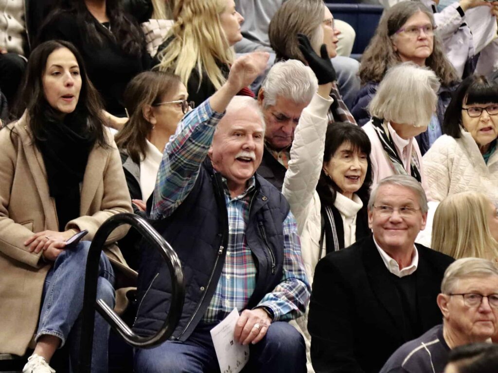 Grandparents wave to their VCES students