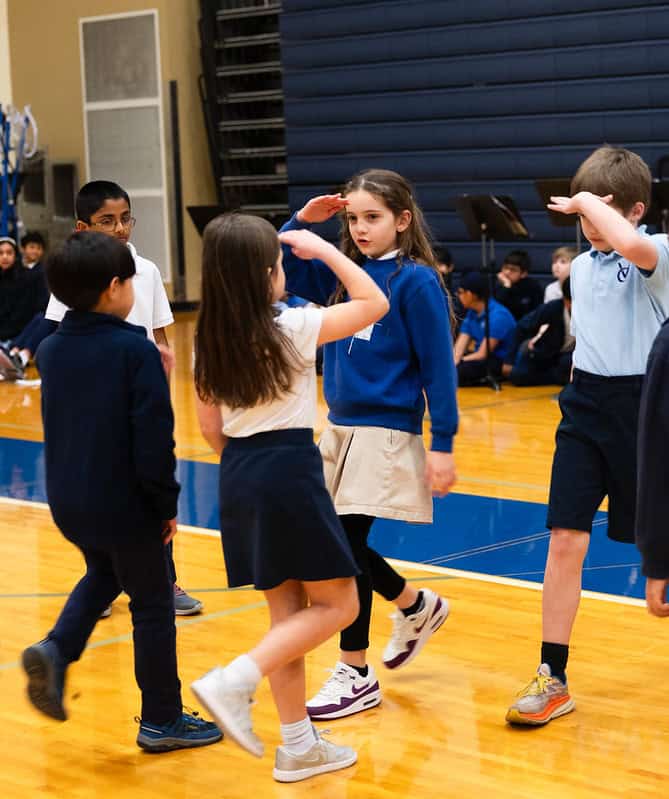 Students dance at Grandparents Day