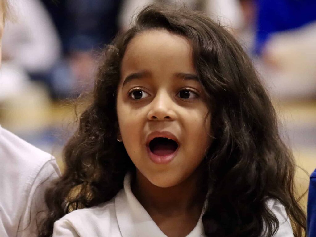 VCES students sing at Grandparents Day